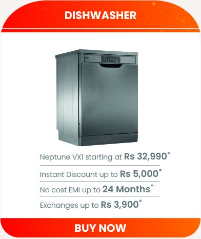 IFB Front Load Washing Machine - Exchange annd Save up to ₹7500. No Cost EMI up to 18 months. Cashback up to ₹7500.